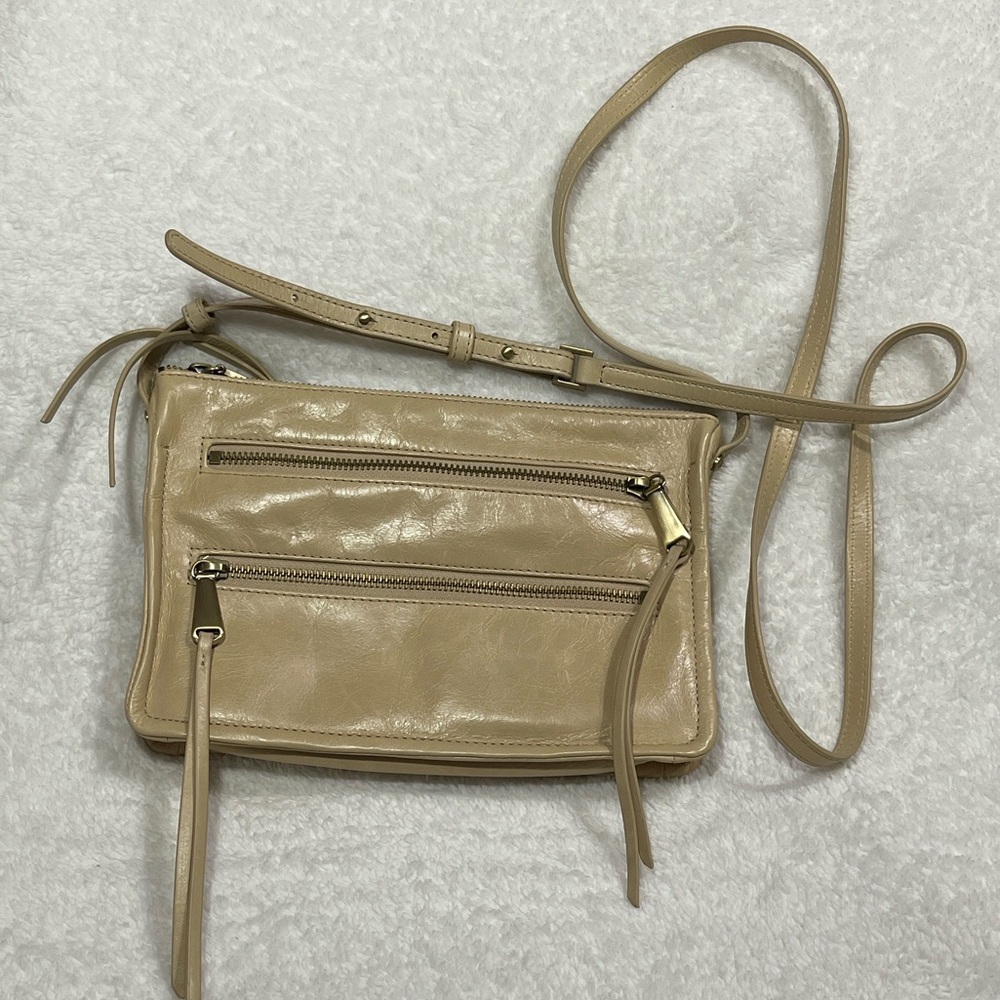 HOBO Billie Leather Crossbody Bag with Zipper Details